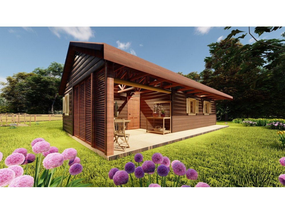 Elmsvortas koka māja – 5 × 11 m | 38,05 m²