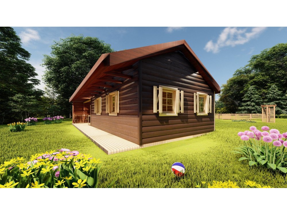 Elmsvortas koka māja – 5 × 11 m | 38,05 m²
