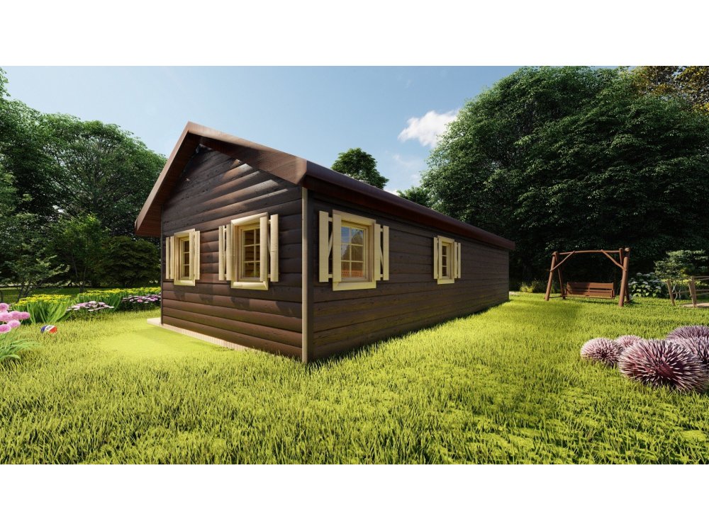 Elmsvortas koka māja – 5 × 11 m | 38,05 m²
