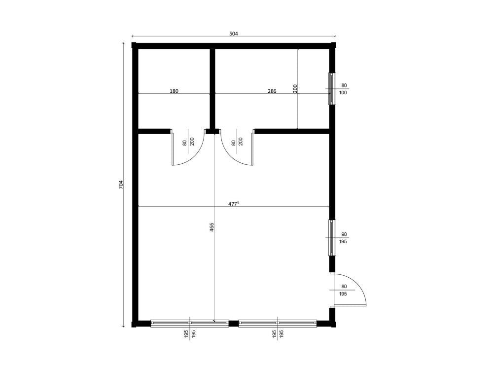 Limba koka māja – 5 x 7 m | 54,31 m²