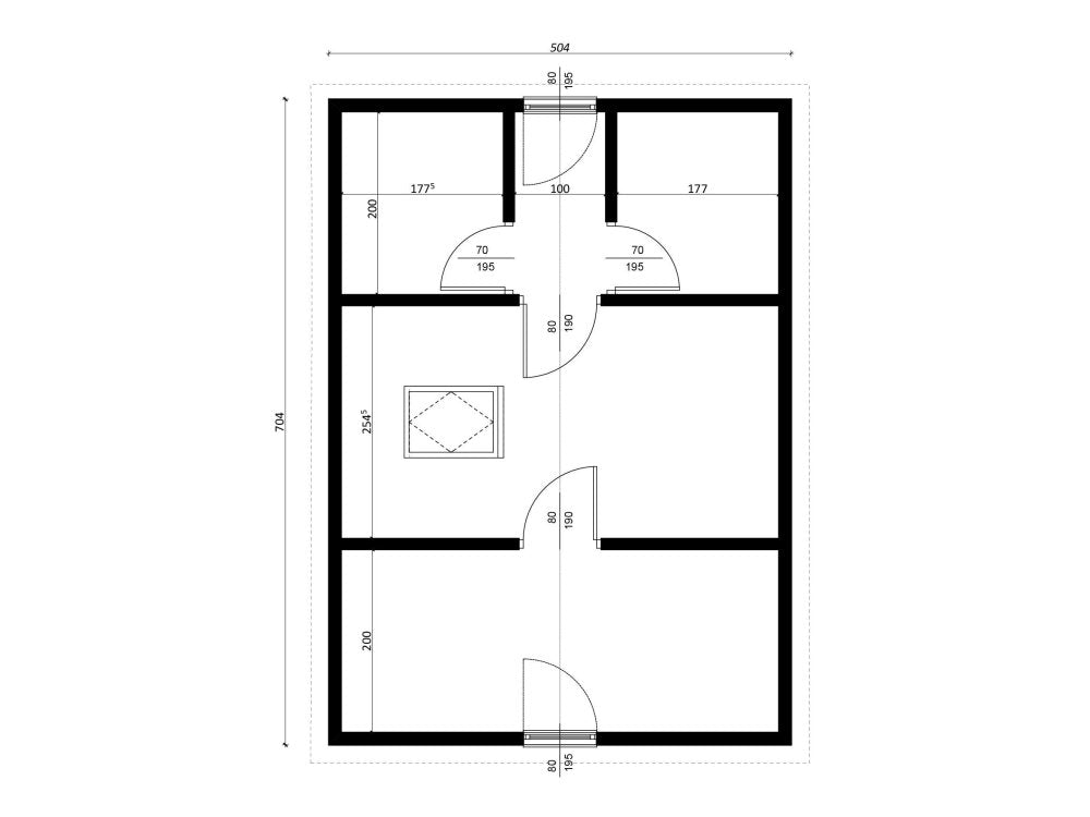 Limba koka māja – 5 x 7 m | 54,31 m²