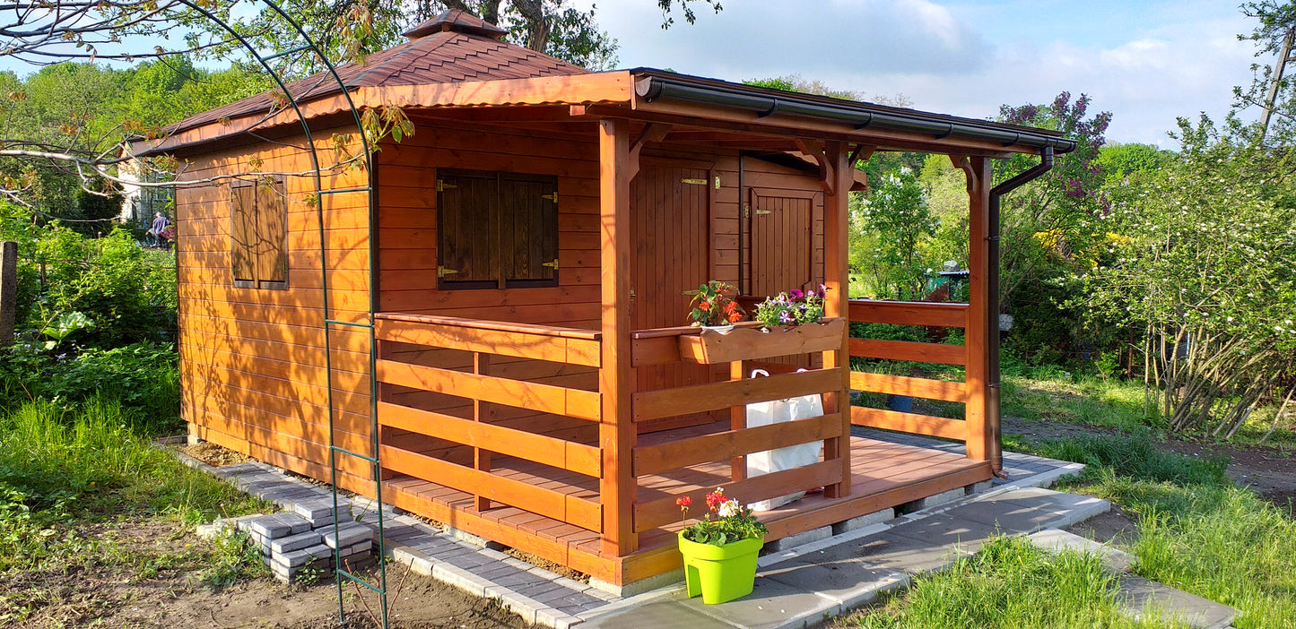 Dārza šķūnis N2 (3m x 3m) + terase