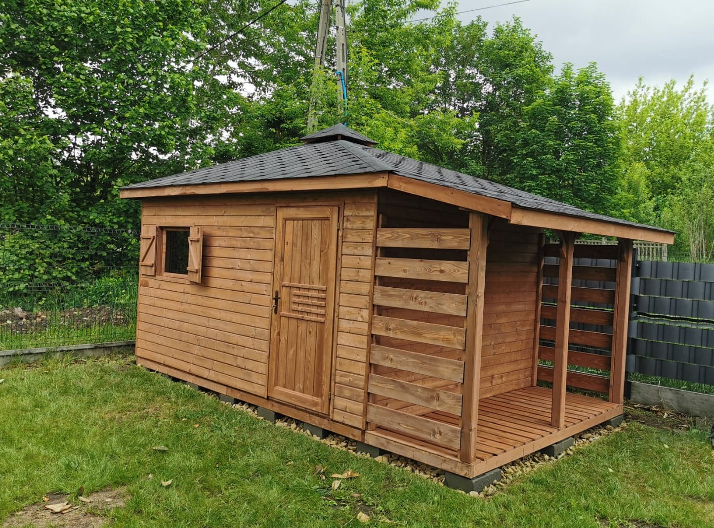 Dārza šķūnis N3 (4m x 3m) + Malkas šķūnis