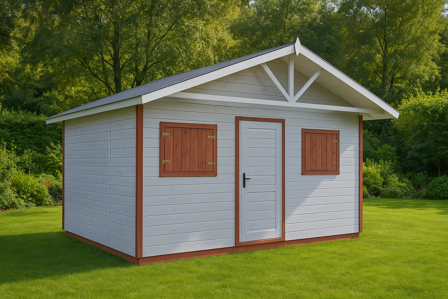 Dārza šķūnis N5 (4m x 4m)