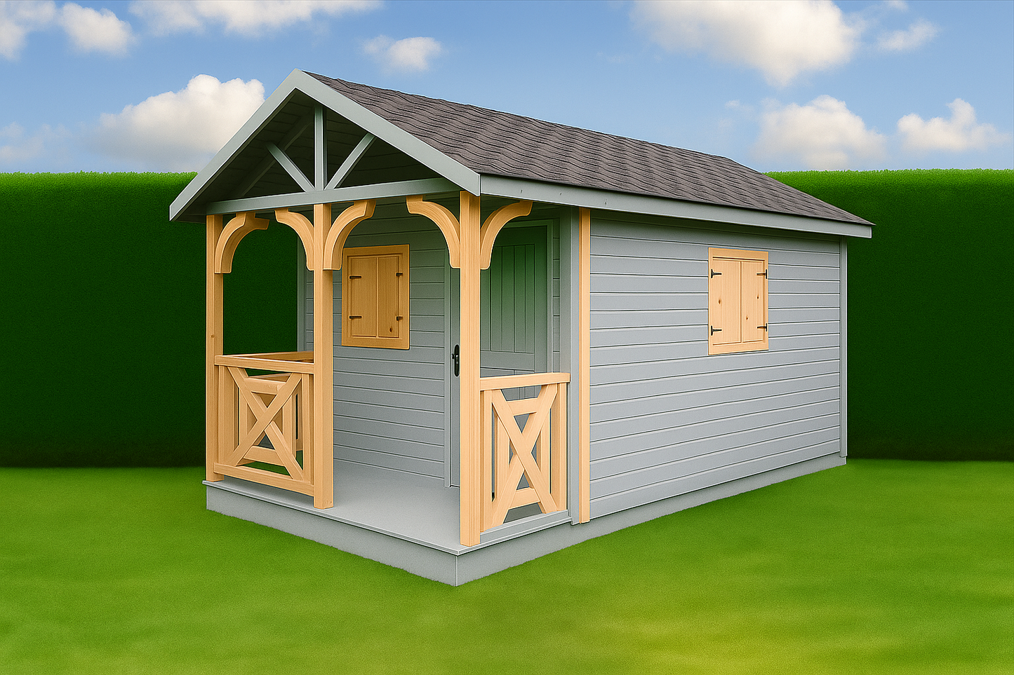 Dārza šķūnis N5a (3m x 3m) + terase