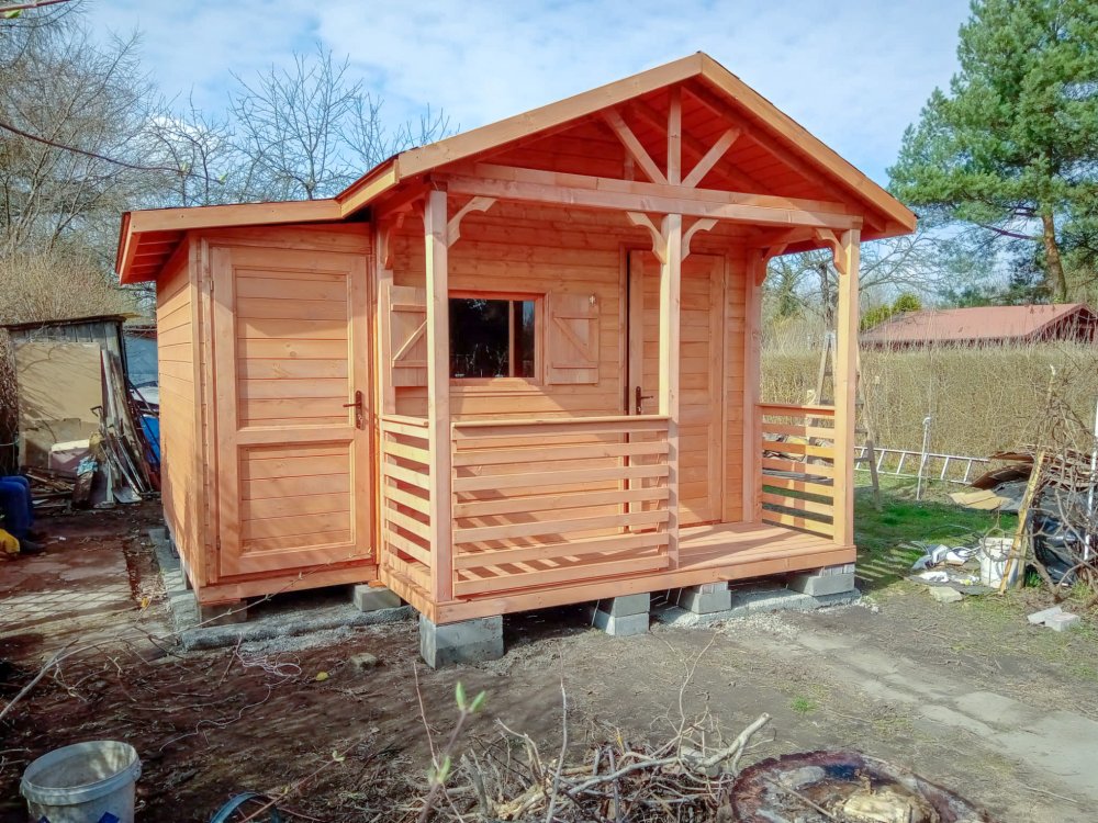 Dārza šķūnis N5a (3m x 3m) + Terase + Noliktava