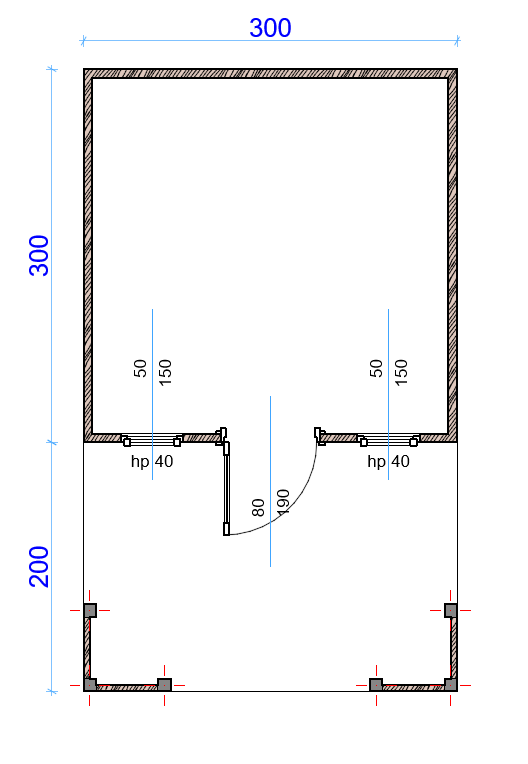 Dārza šķūnis N5b (3m x 3m) + terase