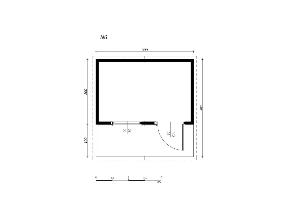 Dārza šķūnis N6 (3m x 2m) + terase