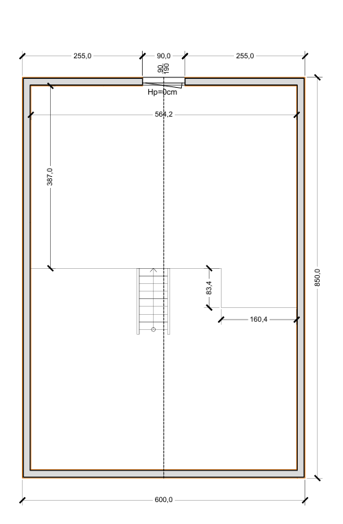 Oukridžas koka māja 6 × 8,5 m | 68,66 m²
