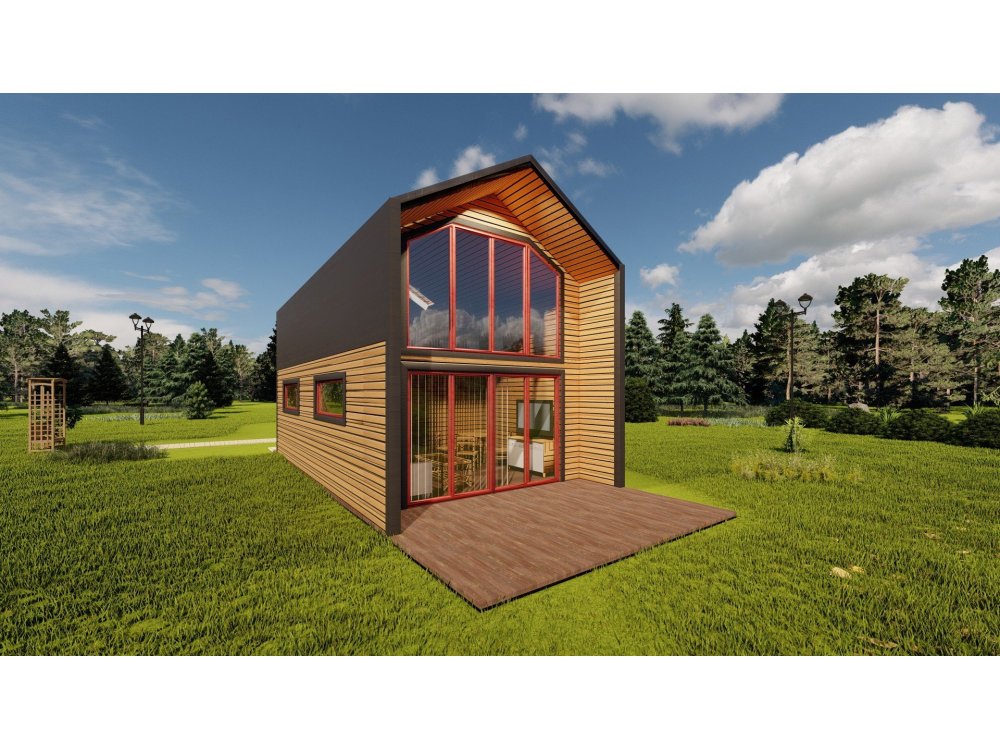 Koka māja "Windale" – 4,5 × 7,5 m | 39,92 m²