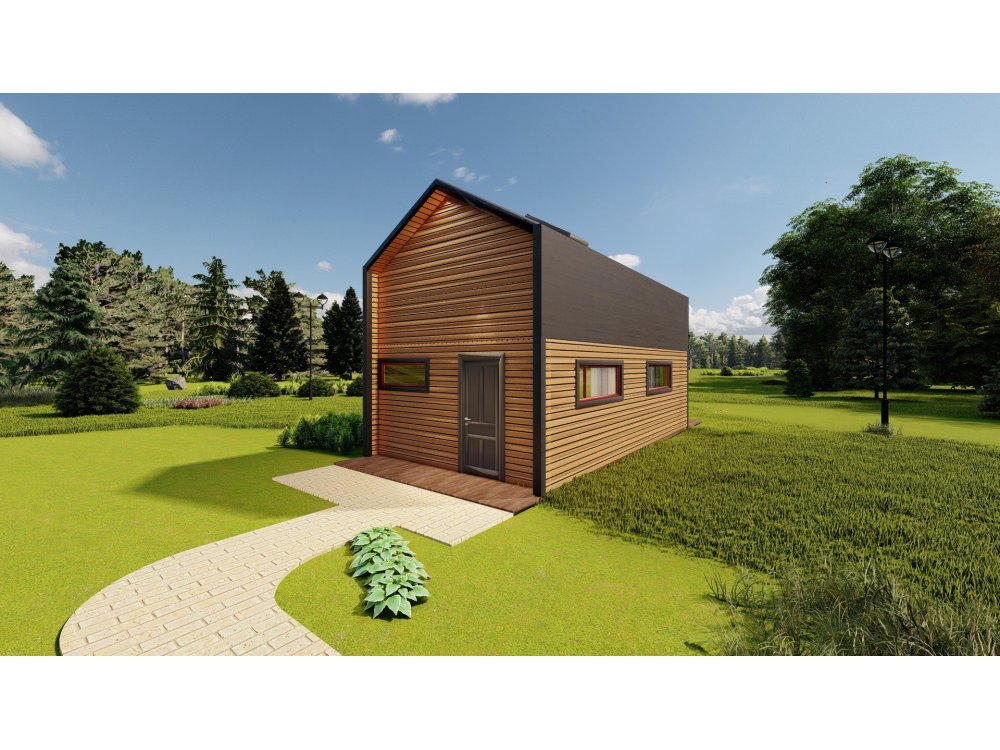 Koka māja "Windale" – 4,5 × 7,5 m | 39,92 m²