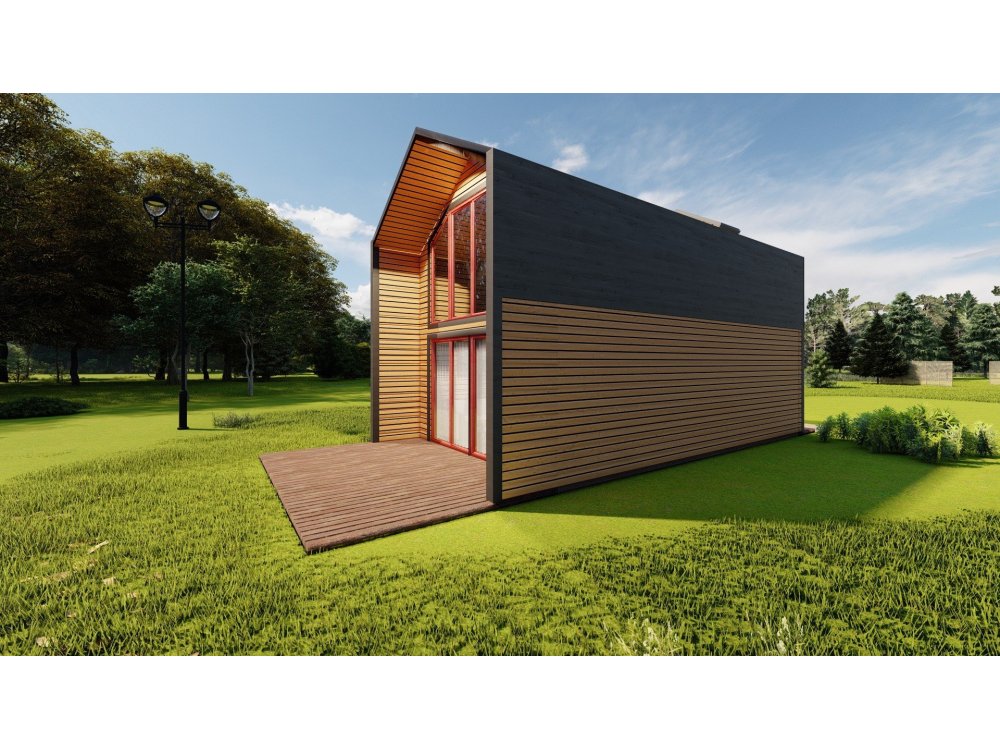 Koka māja "Windale" – 4,5 × 7,5 m | 39,92 m²