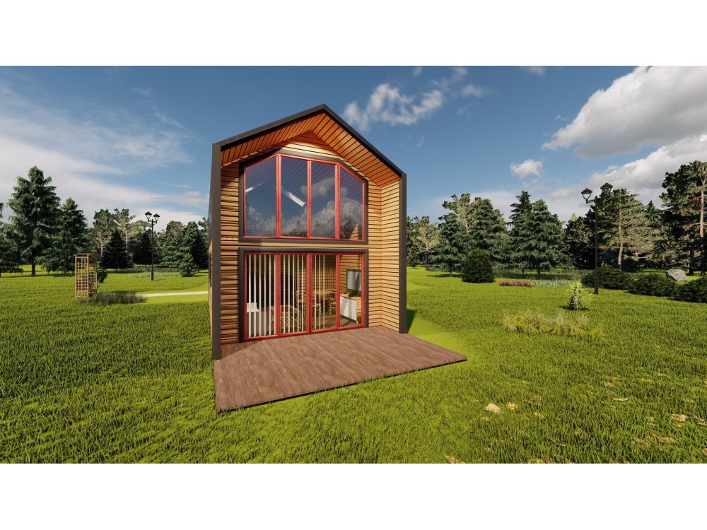 Koka māja "Windale" – 4,5 × 7,5 m | 39,92 m²