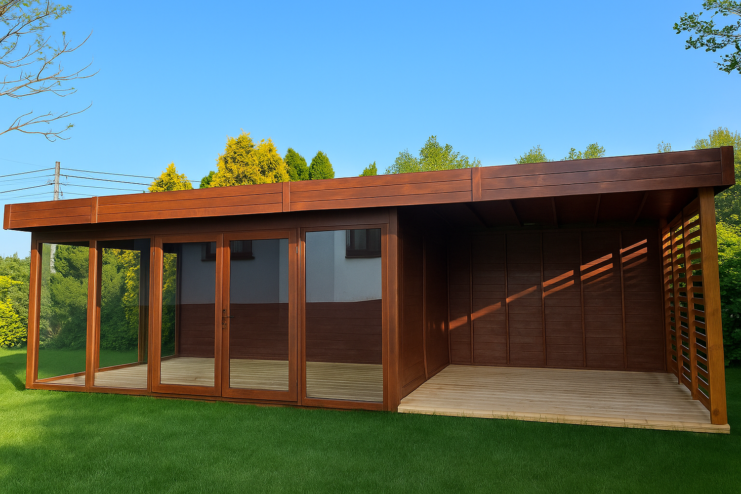 Garden Sheds with Terrace