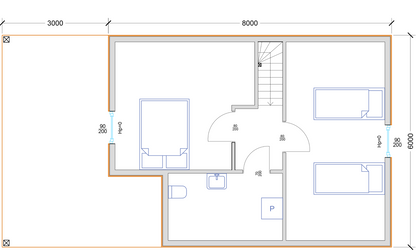 Koka māja "Crocus" – 6 × 11 m | 38,67 m²