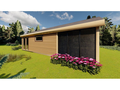 Koka māja "Crocus" – 6 × 11 m | 38,67 m²