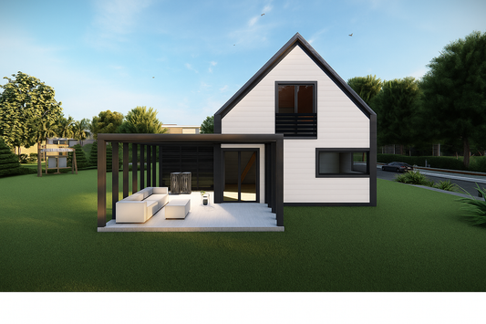 Koka māja no lazdas koka – 6 x 8,5 m | 51,10 m²