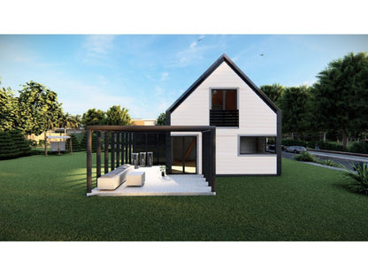 Koka māja no lazdas koka – 6 x 8,5 m | 51,10 m²