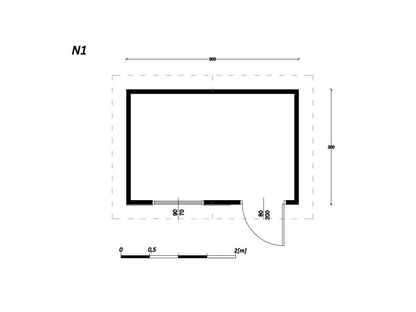 Dārza šķūnis N1 (3m x 2m)