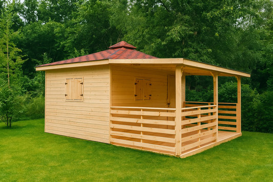Dārza šķūnis N2 (3m x 3m) + terase