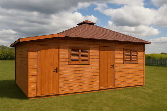 Dārza nojume N4 (4m x 4m) + noliktava
