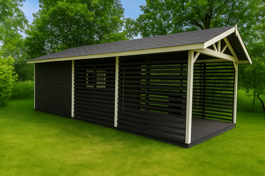 Dārza šķūnis N5 (4m x 4m) + terase