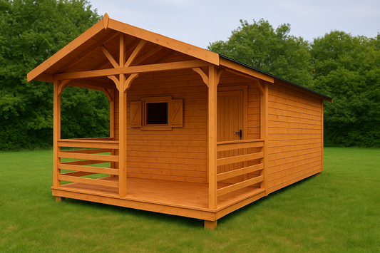 Dārza šķūnis N5 (3m x 3m) + terase