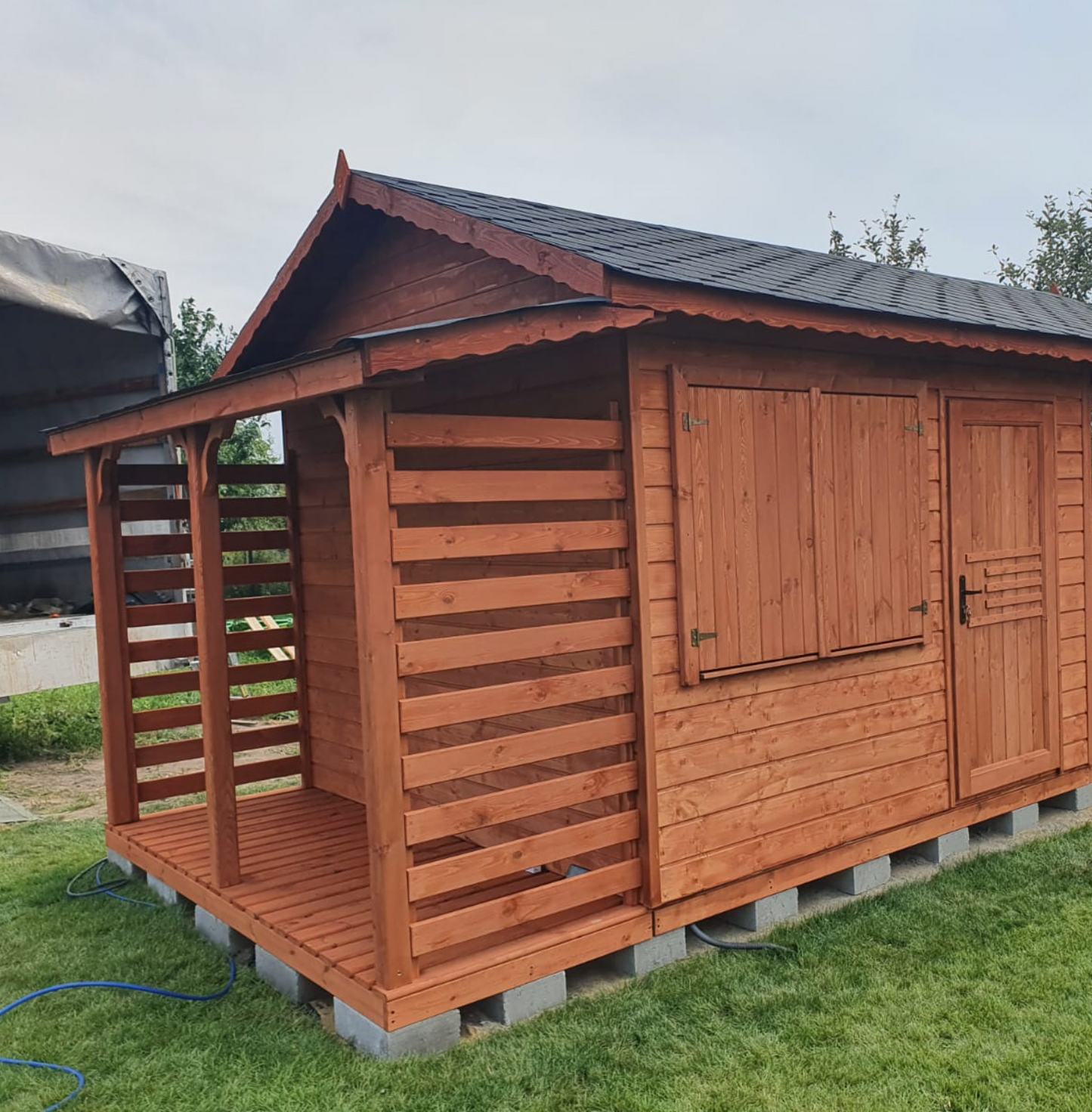 Dārza šķūnis N5 (3m x 3m) + Malkas šķūnis