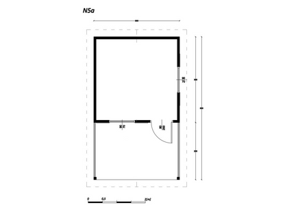 Dārza šķūnis N5a (3m x 3m) + terase