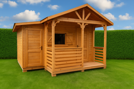 Dārza šķūnis N5a (3m x 3m) + Terase + Noliktava