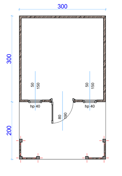 Dārza šķūnis N5b (3m x 3m) + terase
