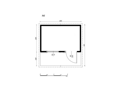 Dārza šķūnis N6 (3m x 2m) + terase