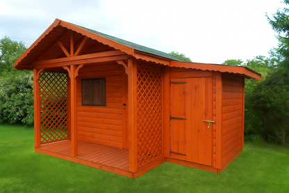 Dārza šķūnis N6 (3m x 2m) + Terase + Noliktava