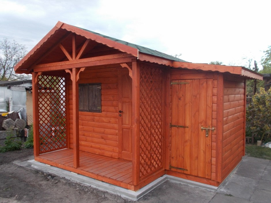 Dārza šķūnis N6 (3m x 2m) + Terase + Noliktava