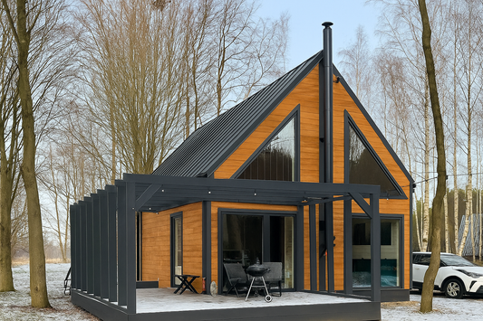 Oukridžas koka māja 6 × 8,5 m | 68,66 m²