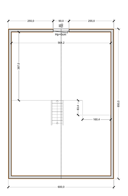 Oukridžas koka māja 6 × 8,5 m | 68,66 m²