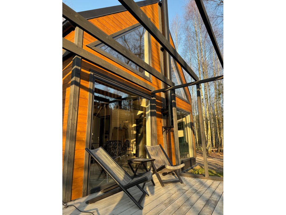 Oukridžas koka māja 6 × 8,5 m | 68,66 m²