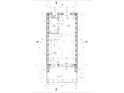 Pino šķūņa koka māja – 9 × 4,7 m | 42,30 m²