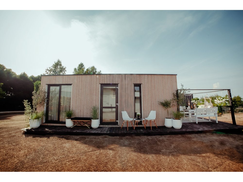 Ridgeway moduļu māja – 8 × 3 m | 24 m²