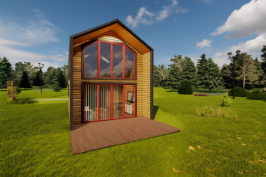 Koka māja "Windale" – 4,5 × 7,5 m | 39,92 m²