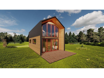 Koka māja "Windale" – 4,5 × 7,5 m | 39,92 m²